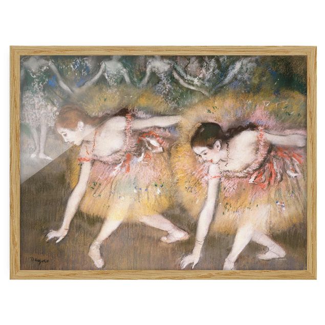 Poster con cornice - Edgar Degas - Bowing Ballerinas - Orizzontale 3:4