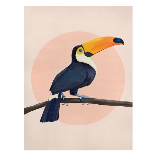 Quadri moderni per soggiorno Illustrazione - Uccello Tucano Pittura Pastello