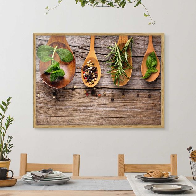 Poster con cornice - Herbs And Spices - Orizzontale 3:4