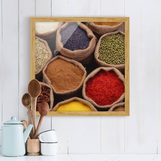 Poster con cornice - Colorful Spices - Quadrato 1:1