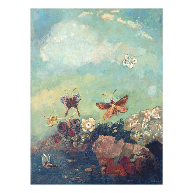 Quadro in vetro - Odilon Redon - Butterflies - Verticale 4:3