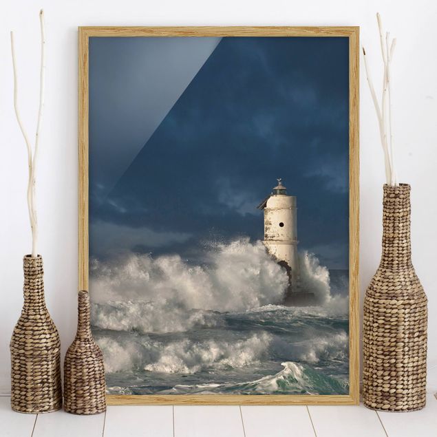 Poster con cornice - Lighthouse In Sardinia - Verticale 4:3