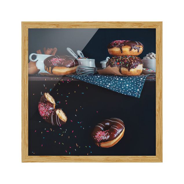 Poster con cornice - Donuts From The Kitchen Shelf - Quadrato 1:1