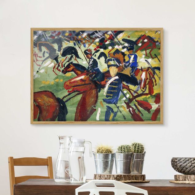 Poster con cornice - August Macke - Hussars On The Move - Orizzontale 3:4