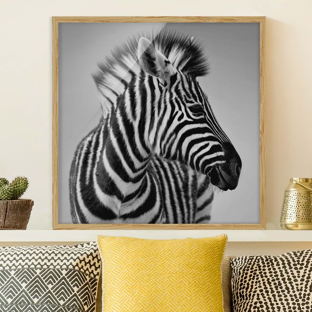 quadro astratto moderno Ritratto di piccola zebra II