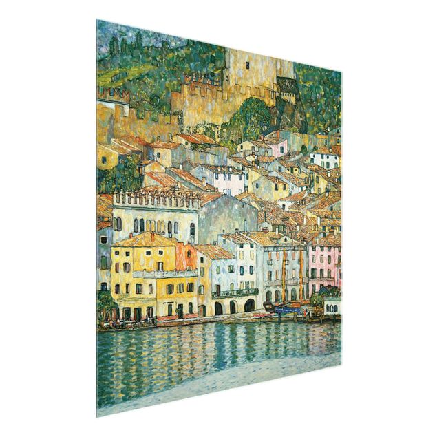 Quadro in vetro - Gustav Klimt - Malcesine sul Lago di Garda - Quadrato 1:1