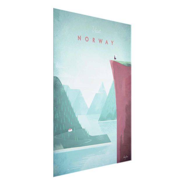 Quadro in vetro - Poster di viaggio - Norvegia - Verticale 4:3