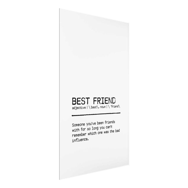 Quadro in vetro - Definition Best Friend