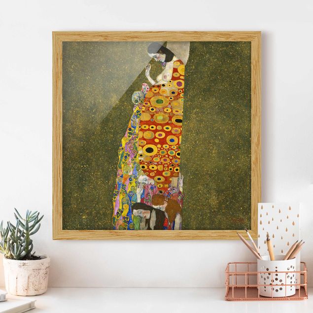 Poster con cornice - Gustav Klimt - Speranza II