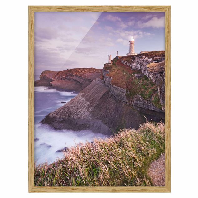 Poster con cornice - Cliffs And Lighthouse - Verticale 4:3