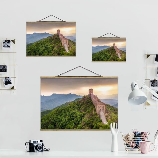 Foto su tessuto da parete con bastone - La muraglia cinese infinita - Orizzontale 3:2