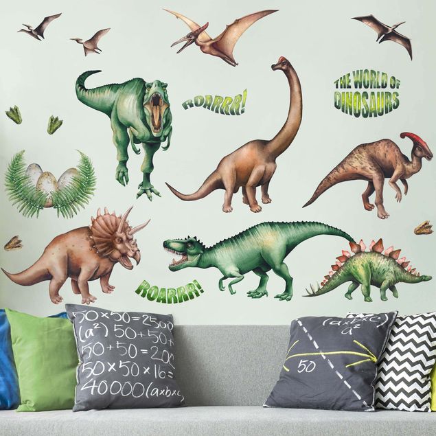 Adesivo murale - Il mondo dei dinosauri