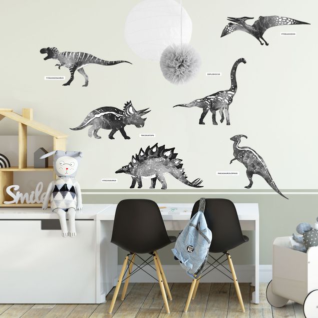 Adesivo murale - Silhouette dinosauri