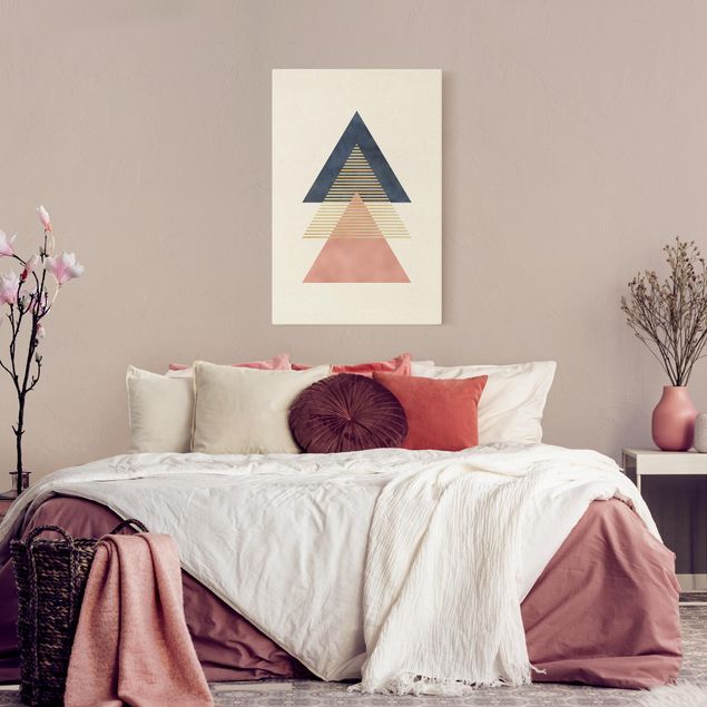 Quadri moderni per soggiorno Tre triangoli