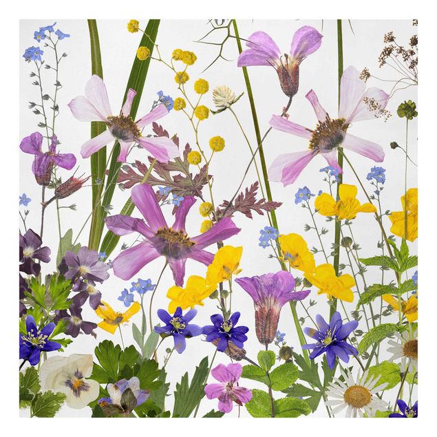 Stampa su tela - Prato di fiori profumati - Quadrato 1x1