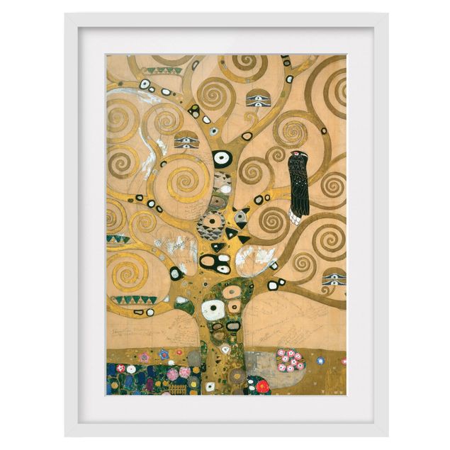 Poster con cornice - Gustav Klimt - L'albero della vita - Verticale 4:3