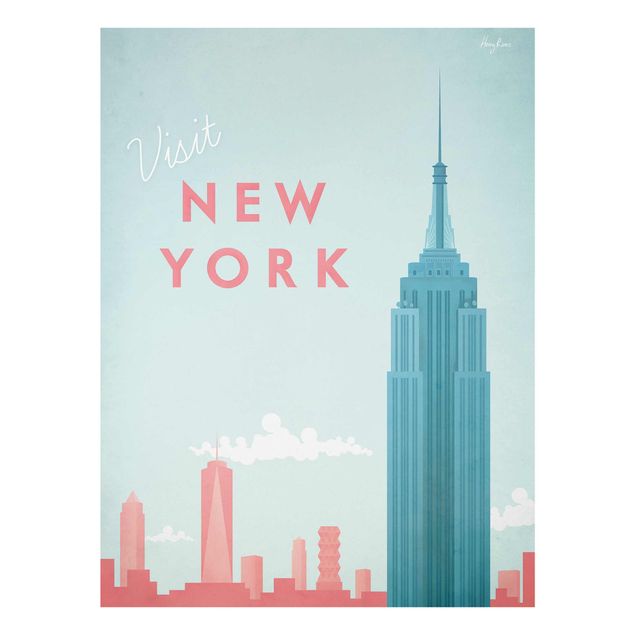 Quadro in vetro - Poster Viaggi - New York - Verticale 4:3