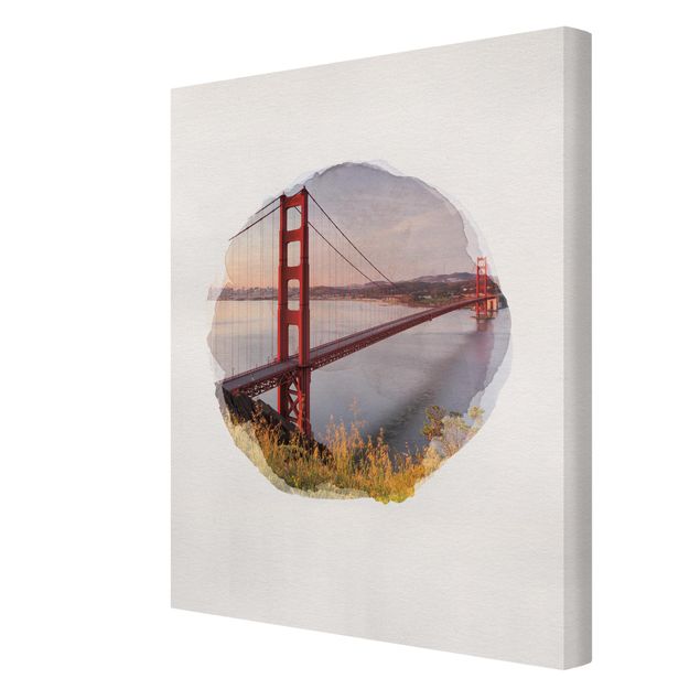 Quadri su tela - Acquerelli - Golden Gate Bridge di San Francisco