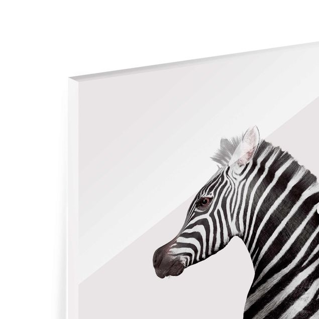 Quadro in vetro - Seahorse Con Zebra Stripes - Verticale 4:3