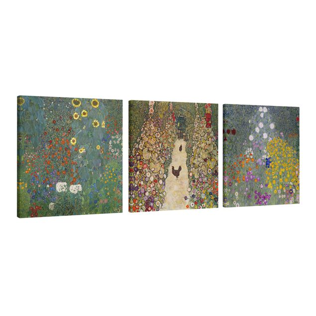 Quadri moderni per soggiorno Gustav Klimt - Nel giardino