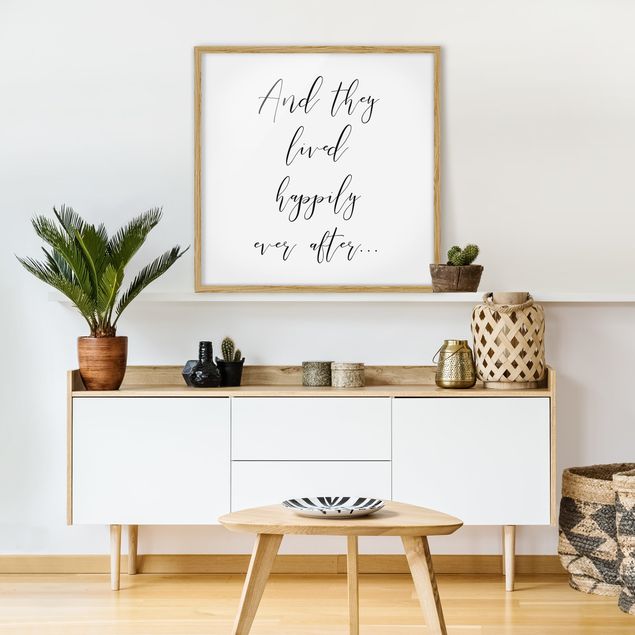 Poster con cornice - And They Lived Happily Ever After - Quadrato 1:1