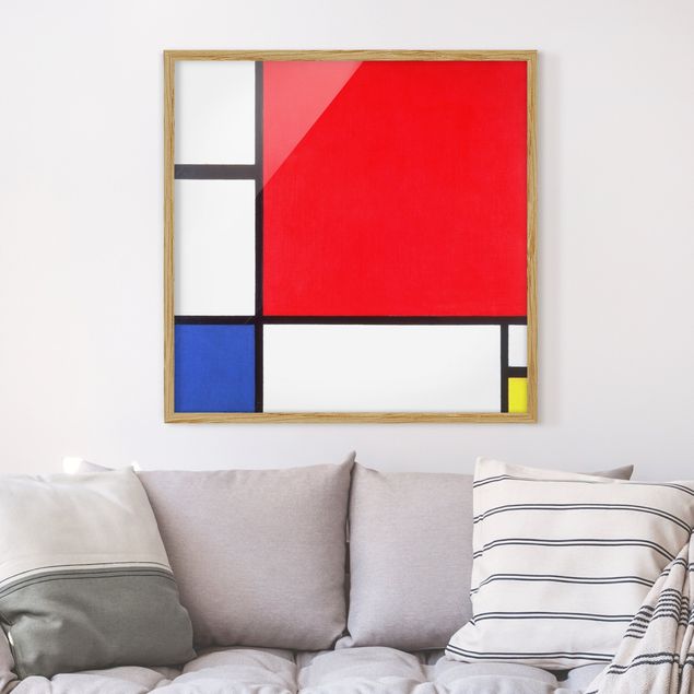 Astrattismo Piet Mondrian - Composizione con rosso, blu e giallo