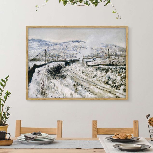 Poster con cornice - Claude Monet - Train In The Snow - Orizzontale 3:4