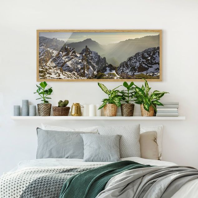 Poster con cornice - Monti A La Palma - Panorama formato orizzontale