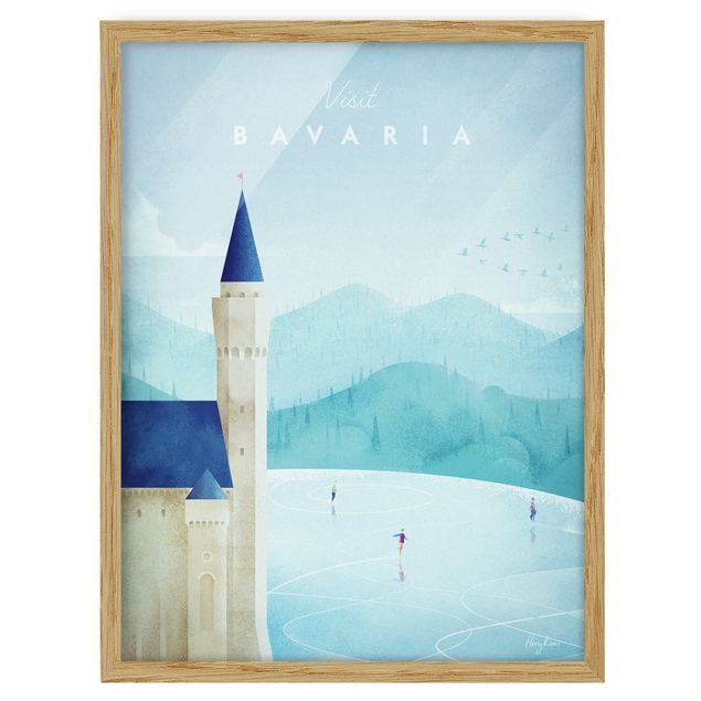 Poster con cornice - Poster TRAVEL - Baviera - Verticale 4:3