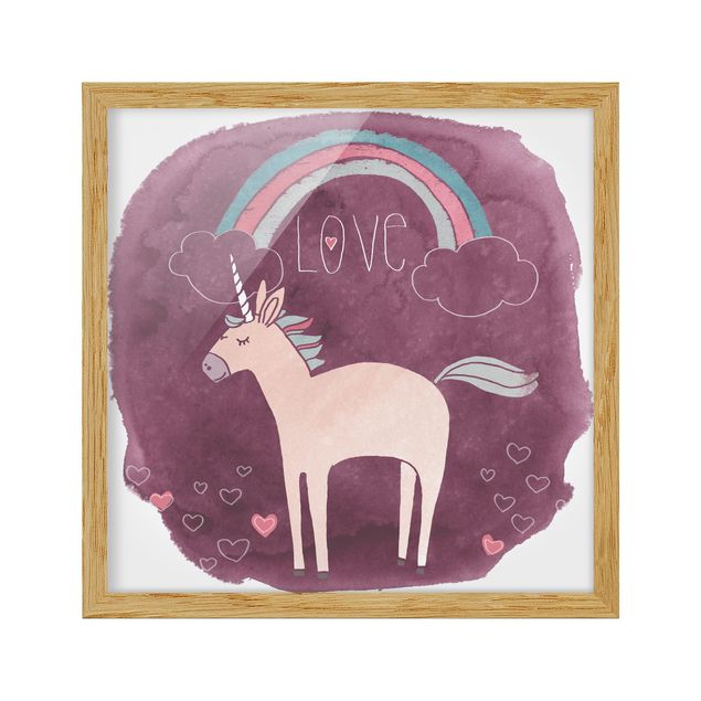 Poster con cornice - Unicorn Troop - Love - Quadrato 1:1