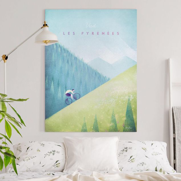 Quadri con montagne Poster di viaggio - I Pirenei