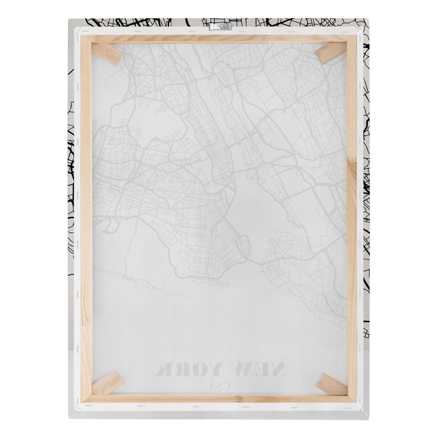 Stampa su tela - New York City Map - Classic - Verticale 3:4