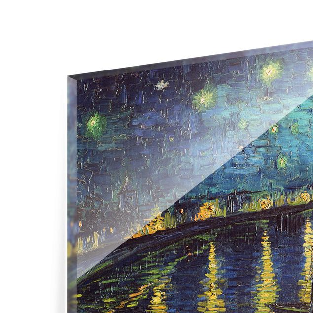 Quadro in vetro - Vincent Van Gogh - Notte stellata sul Rodano - Orizzontale 3:4