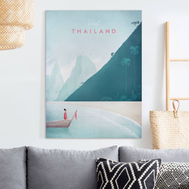 Quadri con montagne Poster di viaggio - Thailandia