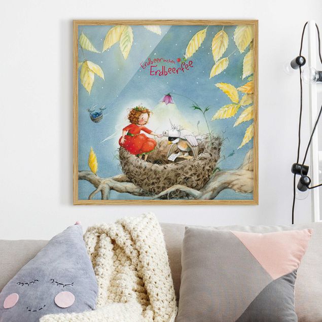 Poster con cornice - The Strawberry Fairy - Sparrow - Quadrato 1:1