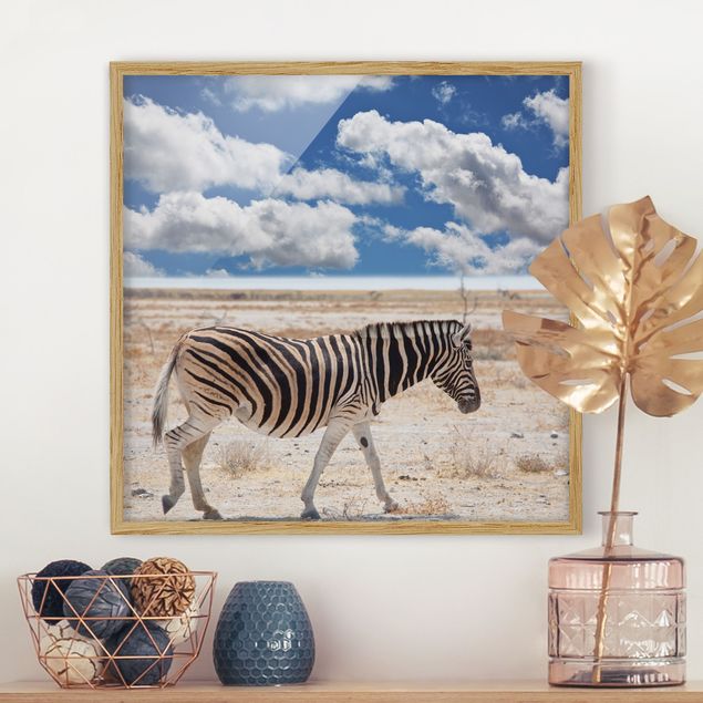 quadro astratto moderno Zebra nella savana