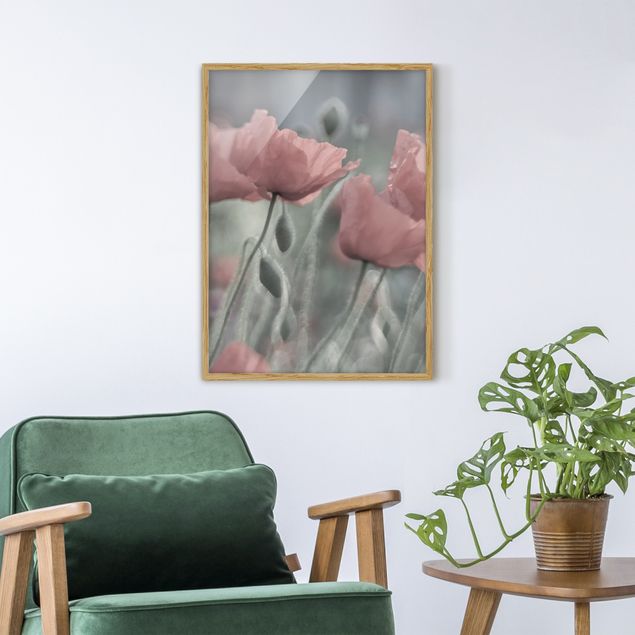 Poster con cornice - Picturesque Poppies - Verticale 4:3