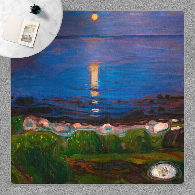 Tappeti effetto naturale Edvard Munch - Notte d'estate sulla spiaggia