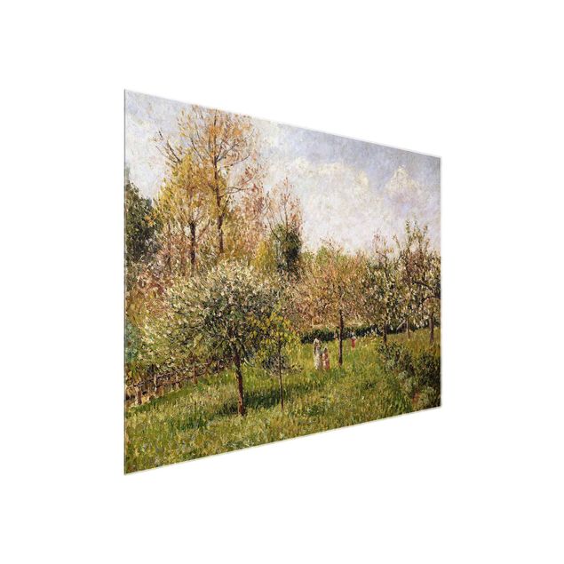 Quadro in vetro - Camille Pissarro - Primavera in Eragny - Orizzontale 3:4
