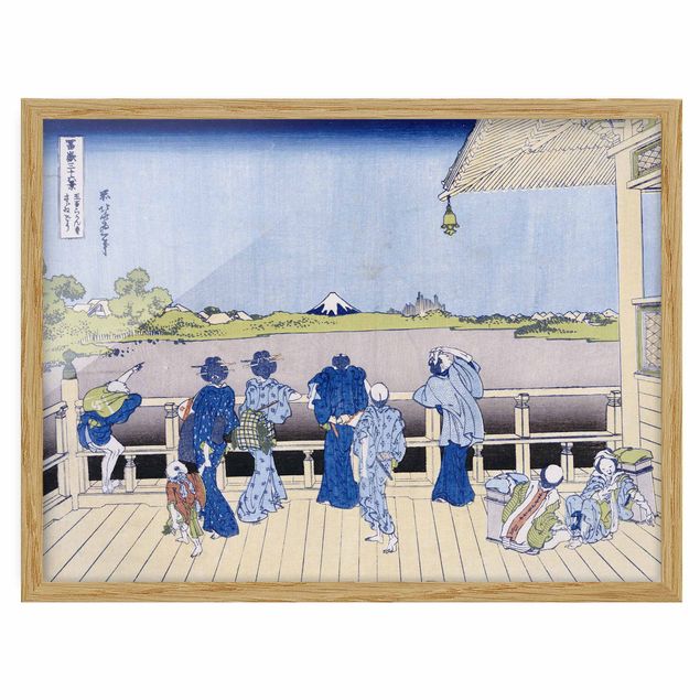 Poster con cornice - Katsushika Hokusai - The Sazai Hall - Orizzontale 3:4