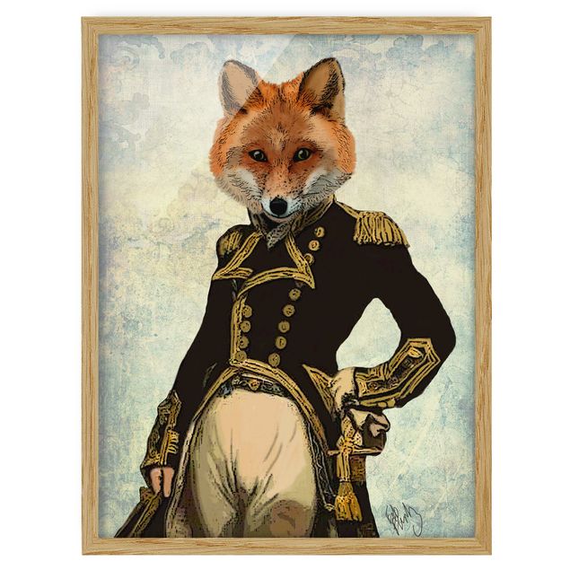 Poster con cornice - Animale Ritratto - Fox Admiral - Verticale 4:3