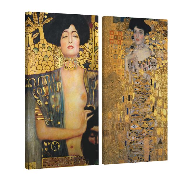 Stampa su tela 2 parti - Gustav Klimt - Judith and Adele - Verticale 2:1
