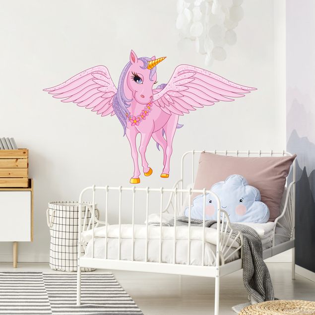 Adesivo murale - Unicorno con ala
