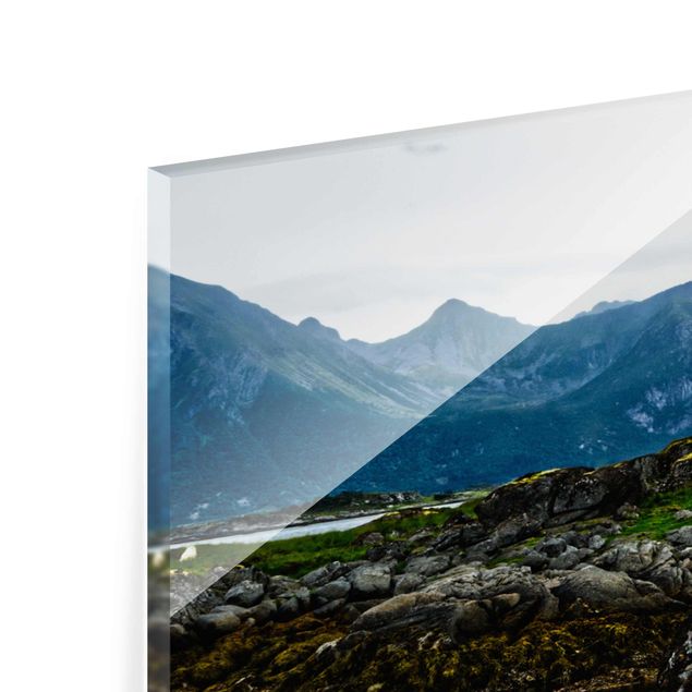 Quadro in vetro - Baita desolata in Norvegia