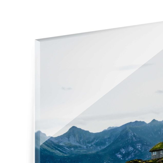 Quadro in vetro - Baita desolata in Norvegia