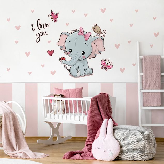 Adesivo murale - Elefante ti amo