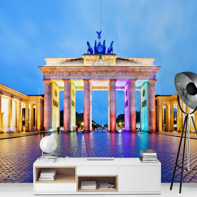 Carta da parati - Illuminated Brandenburg Gate
