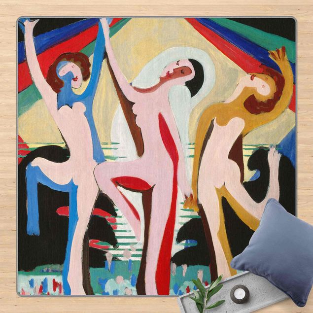 Tappeti in vinile grandi dimensioni Ernst Ludwig Kirchner - Danza di colori