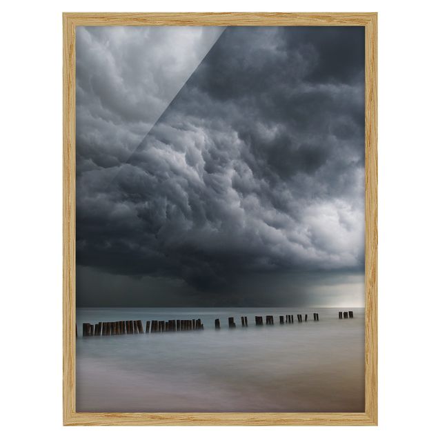 Poster con cornice - Nubi di tempesta sul Mar Baltico