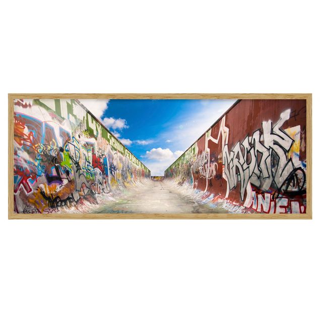 Poster con cornice - Skate Graffiti - Panorama formato orizzontale